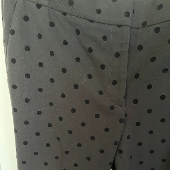 Talbots Hampshire Ankle Women's Slacks 6P black with black polka dots - Picture 2 of 10